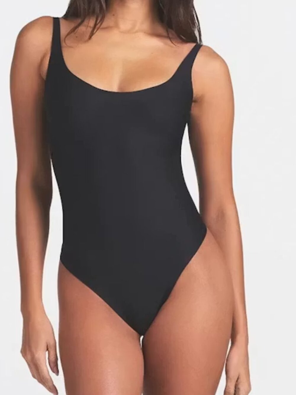 SKIMS Black Body Scoop Low Back Thong Bodysuit Size Small NWT